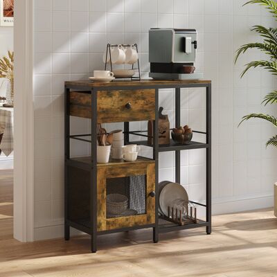 Borough Wharf Industrial Sideboard with Drawer & Multi-Tier Storage Borough Wharf Industrial Sideboard with Drawer & Multi-Tier Storage