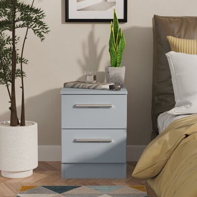 Latitude Run Bhaga 2 Drawer Bedside Cabinet in Denim (Ready Assembled) Denim 51cm H X 37cm W X 39cm D Latitude Run Bhaga 2 Drawer Bedside Cabinet in Denim (Ready Assembled) Denim 51cm H X 37cm W X 39cm D