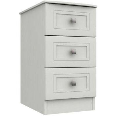 August Grove Wisbech 3 Drawer Bedside Table White 70.5cm H X 39.8cm W X 42.6cm D August Grove Wisbech 3 Drawer Bedside Table White 70.5cm H X 39.8cm W X 42.6cm D