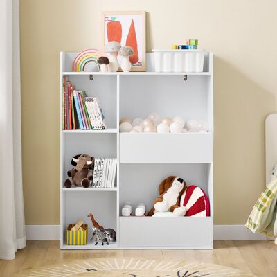 17 Stories Kids Bookshelf And Toy Storage Unit With 5 Storage Compartments Children's Bookcase For Nursery Toddler Room Baby Book Shelf Kids Book Storage White 17 Stories Kids Bookshelf And Toy Storage Unit With 5 Storage Compartments Children's Bookcase For Nursery Toddler Room Baby Book Shelf Kids Book Storage White