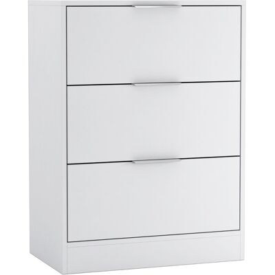Latitude Run 60cm Chest of 3 Drawers Compact Storage Bedside Cabinet White 80.5cm H X 60cm W X 35cm D Latitude Run 60cm Chest of 3 Drawers Compact Storage Bedside Cabinet White 80.5cm H X 60cm W X 35cm D