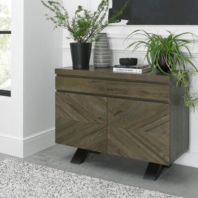 Natur Pur Aries 110Cm Wide 2 Drawer Sideboard Fumed Oak 85cm H X 110cm W X 46cm D Natur Pur Aries 110Cm Wide 2 Drawer Sideboard Fumed Oak 85cm H X 110cm W X 46cm D