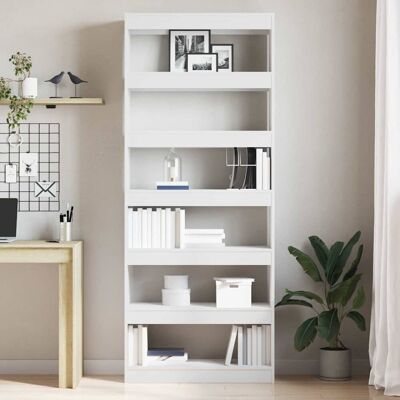 Latitude Run Book Cabinet with Shelf with Storage Engineered Wood Living Room Indoor White (6 Shelves) 198cm H x 80cm W x 30cm D Latitude Run Book Cabinet with Shelf with Storage Engineered Wood Living Room Indoor White (6 Shelves) 198cm H x 80cm W x 30cm D