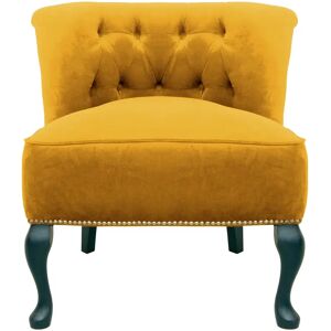 Rosalind Wheeler Beazer Chesterfield Chair yellow 72.0 H x 71.0 W x 61.0 D cm