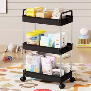 Rebrilliant Verona Book Cart black 65.9 H x 40.0 W x 22.0 D cm