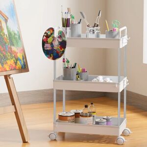 Rebrilliant Verona Book Cart white 65.9 H x 40.0 W x 22.0 D cm