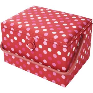 Rebrilliant Large Fabric Organiser Box red/white 20.5 H x 31.0 W x 23.5 D cm