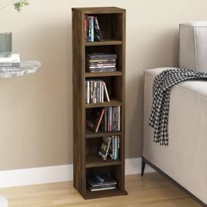 Mercury CD Cabinet Engineered Wood Storage Organizer Shelf Cabinet brown