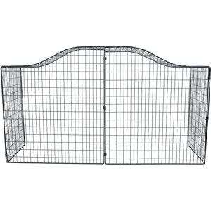 Symple Stuff Designer Guard 2 Panel Steel Fireplace Screen black/gray 83.0 H x 144.0 W x 44.0 D cm