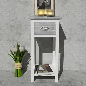 Rosalind Wheeler Ellasyn 1 Drawer Bedside Table gray 63.0 H x 30.0 W x 30.0 D cm