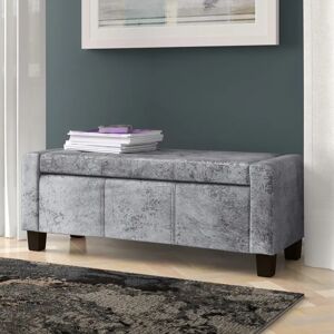 Etta Avenue Cambria Upholstered Storage Bench gray/black 39.0 H x 104.0 W x 39.0 D cm