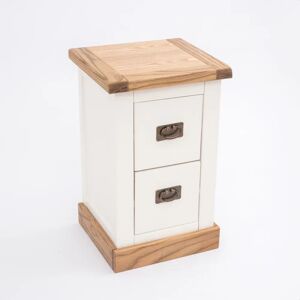 House of Hampton 2 Drawer Bedside Cabinet brown/green/white 56.0 H x 35.0 W x 32.0 D cm