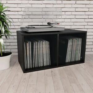 17 Stories Vinyl Multimedia Cabinet black 36.0 H x 71.0 W x 34.0 D cm