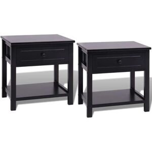 Brayden Studio Clovis 1 Drawer Bedside Table black 42.0 H x 40.0 W x 29.0 D cm