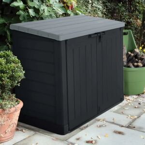 Dakota Fields Keter Garden Storage Cabinet Store It Out Max Anthracite/Grey black/gray 125.0 H x 146.0 W x 82.0 D cm