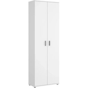 Latitude Run Albia 2 Door Wardrobe brown/white 190.0 H x 61.0 W x 35.0 D cm