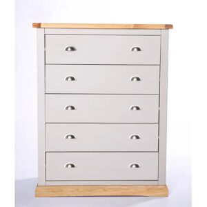 House of Hampton Kolton 5 Drawer 90cm W Chest Of Drawers gray 115.0 H x 90.0 W x 40.0 D cm