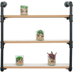 Rio Tycho 3 Piece Tiered Shelf black/brown 57.3 H x 58.0 W x 18.0 D cm