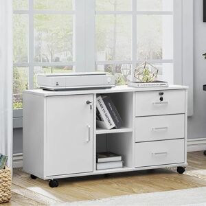 Latitude Run Lakeith 3 Drawer Lateral Filing Cabinet white 56.89 H x 89.91 W x 39.87 D cm