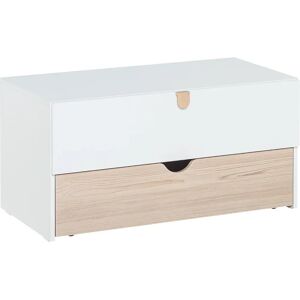 Ebern Designs Dristan 2 Drawer Combi Chest white 47.0 H x 94.0 W x 49.0 D cm