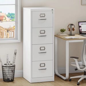 Brayden Studio Arvena 45.8cm Wide 4 -Drawer Steel File Cabinet white 137.0 H x 45.8 W x 45.0 D cm