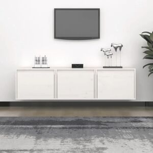 Ebern Designs Galarraga Solid Wood TV Stand white