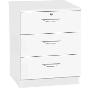 Ebern Designs Brendella 3 -Drawer Storage Cabinet white 72.0 H x 60.0 W x 54.0 D cm