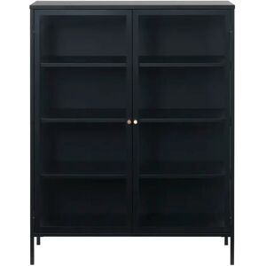 17 Stories Angiola Standard Display Cabinet black/gray 140.0 H x 110.0 W x 40.0 D cm