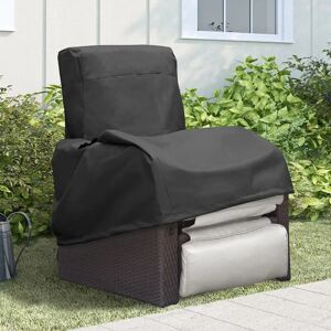 Dakota Fields Patio Furniture Recliner Chair Protective Storage Cover black 40.5 H x 32.0 W x 32.0 D cm