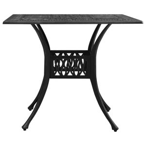 Marlow Home Co. Cranon Cast Aluminium Dining Table black 73.0 H x 90.0 W x 90.0 D cm