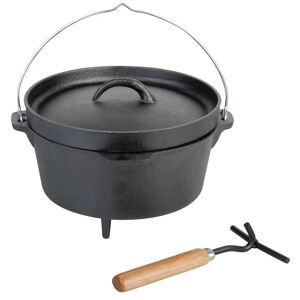 Dakota Fields Fire Cooking Pot brown/gray 19.5 H x 28.8 W x 27.0 D cm