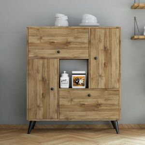 Wade Logan Mcnelly Kitchen Pantry brown 120.0 H x 105.0 W x 35.0 D cm