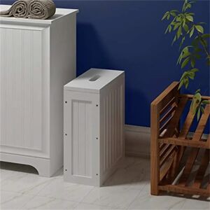 Rosalind Wheeler Rotraut 28Cm W x 35Cm H x 14Cm D Bathroom Storage Furniture Set brown/white 35.0 H x 14.4 W x 12.76 D cm