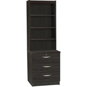 Ebern Designs Brenai 3 Drawer 3 Shelf Storage Cabinet black 182.0 H x 60.0 W x 54.0 D cm