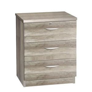 Ebern Designs Brendella 3 -Drawer Storage Cabinet gray 72.0 H x 60.0 W x 54.0 D cm