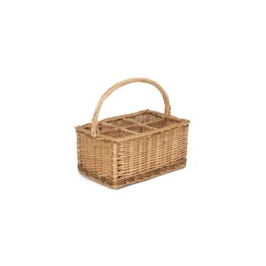 Brambly Cottage Wicker 6 Bottle Drinks Carrier Basket brown 37.0 H x 25.0 W x 37.0 D cm