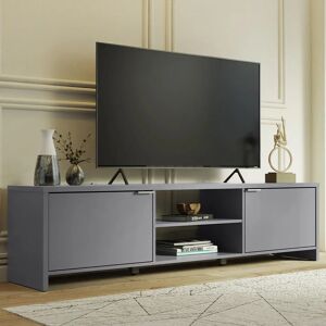 MADESA TV Stand Cabinet with Storage Space for TVs up to 80 Inches - 48H x 38D x 180L cm gray 48.0 H x 180.0 W x 38.0 D cm