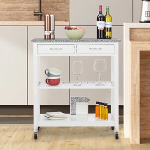 Latitude Run Stapp Kitchen Cart white 87.0 H x 78.0 W x 48.5 D cm