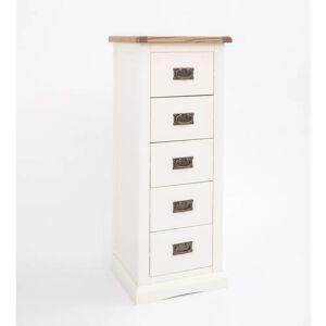 House of Hampton 5 Drawer Chest Of Drawers brown/green/white 115.0 H x 45.0 W x 40.0 D cm