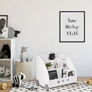 Isabelle & Max Kennett 62Cm Book Display in White/Grey white 57.0 H x 62.0 W x 42.0 D cm