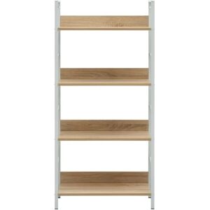 Latitude Run Rick Book Shelf Standing Shelf Rack Book Cabinet Bookcase Engineered Wood white 124.5 H x 60.0 W x 60.0 D cm