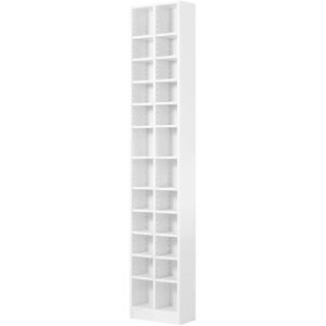 Symple Stuff Multimedia Storage Rack white 202.0 H x 37.5 W x 17.5 D cm