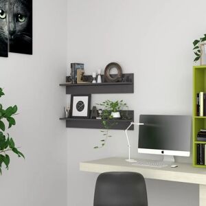 Ebern Designs Ayhan 2 Piece Floating Shelf gray