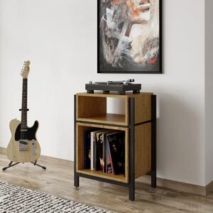 Alpen Home Turntable Stand Audio Cabinet black/brown 76.2 H x 48.0 W x 40.0 D cm