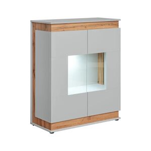 Brayden Studio Lilly-Anne Display Cabinet with Lighting brown/gray 111.0 H x 90.0 W x 40.0 D cm