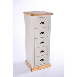 House of Hampton Cristopher 5 Drawer 45Cm W Tallboy gray 115.0 H x 45.0 W x 40.0 D cm