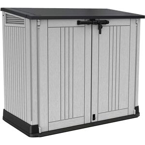 Dakota Fields Outdoor Garden Storage Shed, 32 X 71.5 X 113.5 Cm, Light Grey With Dark Grey Lid brown 113.5 H x 71.5 W x 32.0 D cm