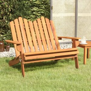 House of Hampton Marlow Home Co. Adirondack Garden Bench 126 Cm Solid Wood Acacia 90.0 H x 126.0 W x 84.0 D cm