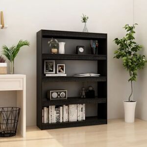 17 Stories Book Cabinet/Room Divider White 100X30x135.5 Cm Solid Pinewood black 135.5 H x 100.0 W x 30.0 D cm