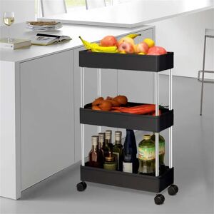 Rebrilliant Taranto Utility Cart black 66.55 H x 40.13 W x 12.95 D cm